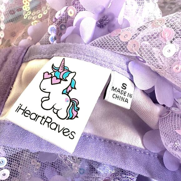 IHeartRaves purple genie dust sequin top - Picture 4 of 10